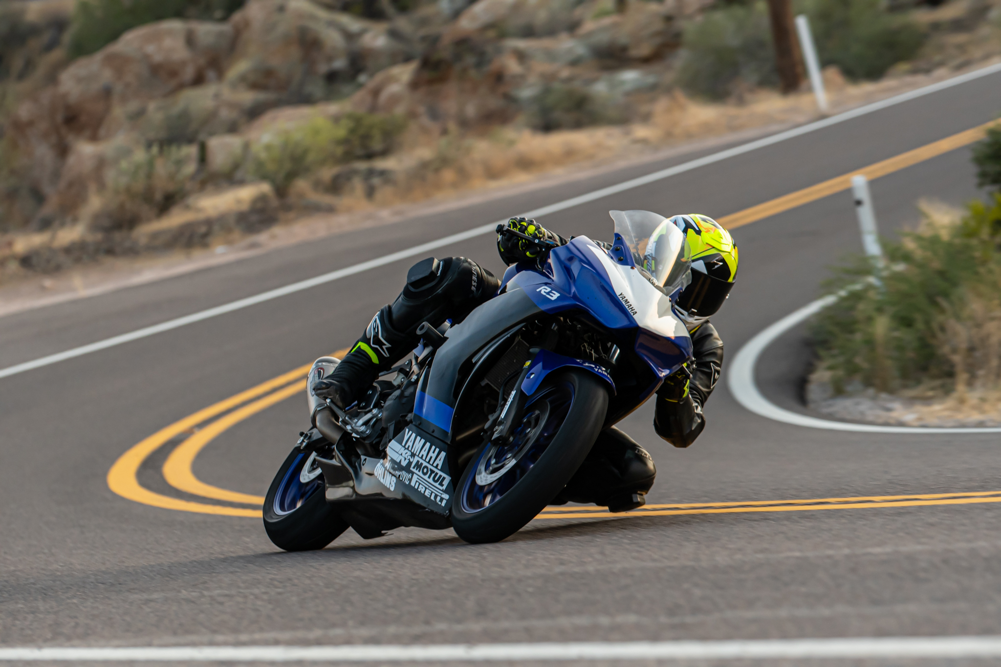 Coach Lawson riding his R3 at the Phoenix Kart Racing Association track.